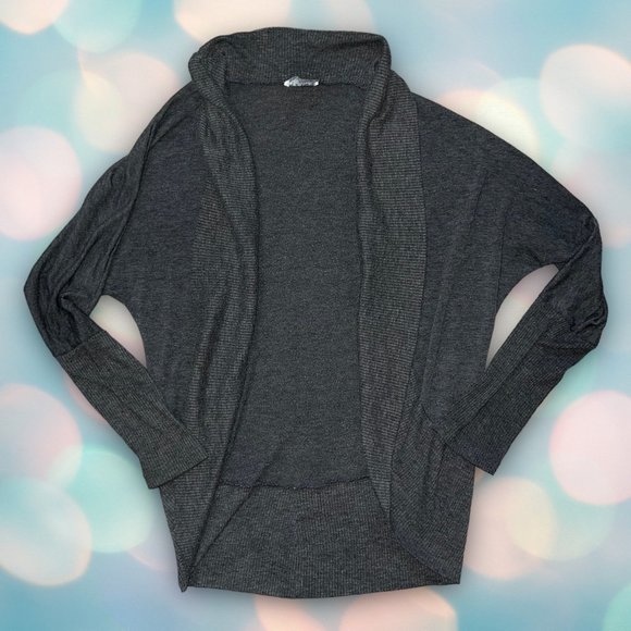 Geri C. New York Women’s Gray Long Sleeve Open Front Cardigan Sweater L - Picture 2 of 4